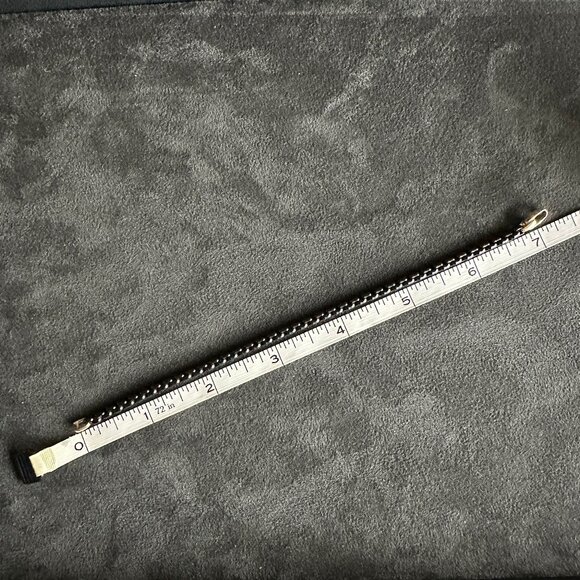 David Yurman Bel Aire Box Chain Bracelet w/ 14K Yellow Gold - Black - 7.25" - Picture 11 of 11